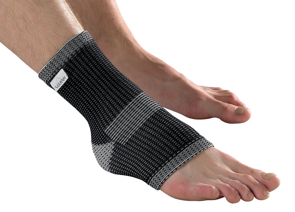 Vulkan Advanced Elastic Ankle Support, Small, Black, Manages Pain Caused By Weak Ligament and Joint Injuries, Comfortable and Conforming, Over-Rotation Protection (Eligible for VAT relief in the UK)