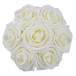 Breeze Talk Artificial Flowers Ivory Roses 50pcs