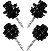 Wolfride Guitar Strap Lock Security Strap Lock Buttons Replacement Quick Release Guitar Strap Locks Black Silver Gold
