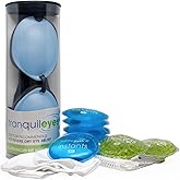 Eye Eco Tranquileyes XL Advanced Warm Compress – Dark Eye Mask for Dry, Irritated Eyes – Help Improve Sleep with Soft Comfort Eye Shade - Microwavable Beads and Self-Heating Instants - Blue