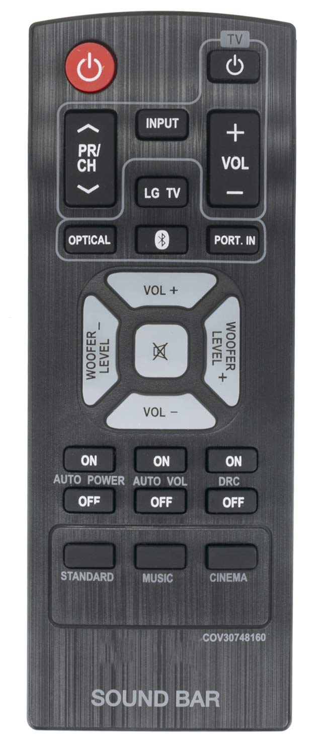 ALLIMITY COV30748160 Remote Control Replaced for LG 2.1 Channel Powerful Bass Soundbar NB2540 NB2540A COV 30748160