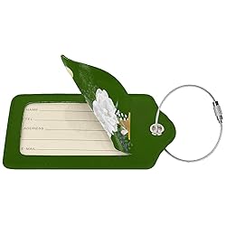 2 PCS Flower Lette J Luggage Tag for Suitcases