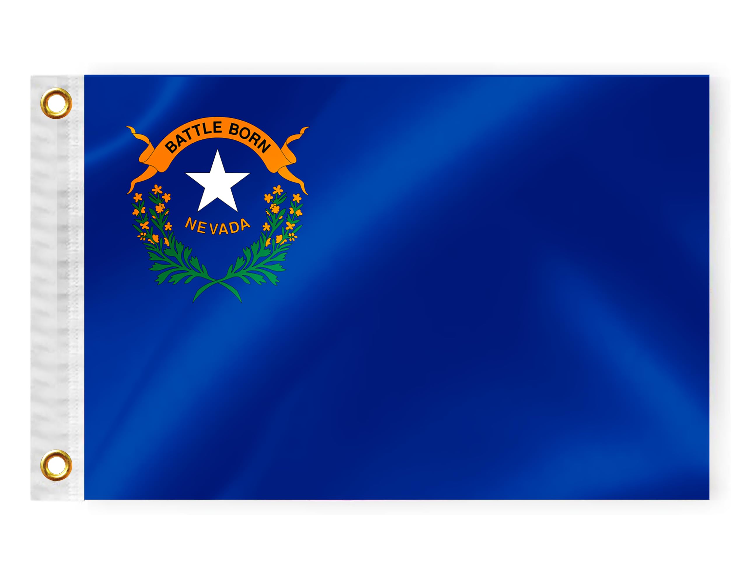 Photo 1 of Nevada State Boat Nautical Flag 12x18 Inch Double Sided 3 Ply NV Marine Flag Nylon Small Yacht Sail Pontoon Boat ATV Bike Truck Motorcycle Banner Brass Grommets Patriotic Outside(NV)