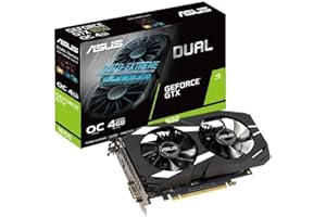 Asus GeForce GTX 1650 Overclocked 4GB Dual-fan Edition VR Ready HDMI DP 1.4 DVI Graphics Card (Dual-GTX1650-O4G)