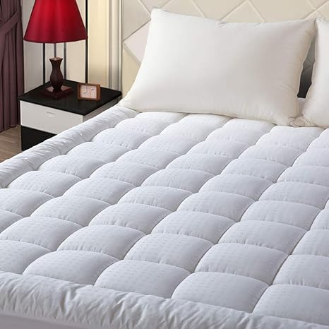 Easeland Full Size Mattress Pad Pillow Top Mattress Cover Quilted