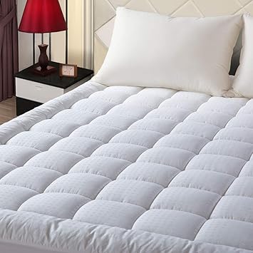 Easeland King Size Mattress Pad Pillow Top Mattress Cover Quilted
