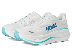 Hoka Men's Bondi 9 Sneaker, White Blue, 14