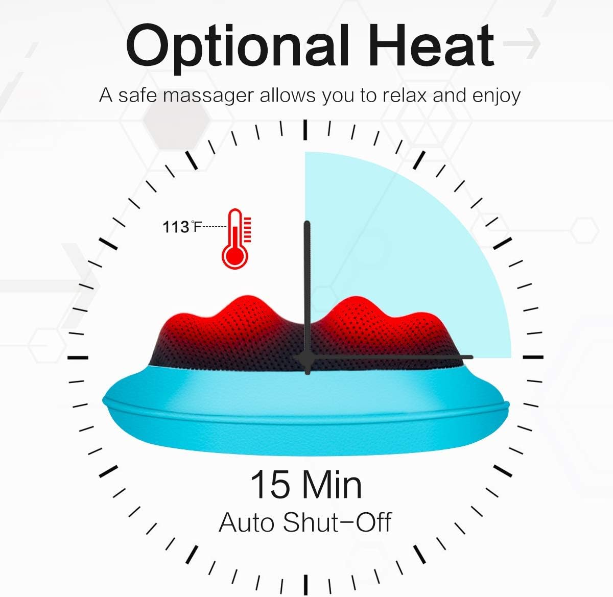 Shiatsu Neck Back Massager Pillow with Heat, Deep Tissue Kneading Massage for Back, Neck, Shoulder, Leg, Foot, Gift for Men Women Mom Dad, Stress Relax at Home Office and Car: Health & Personal Care