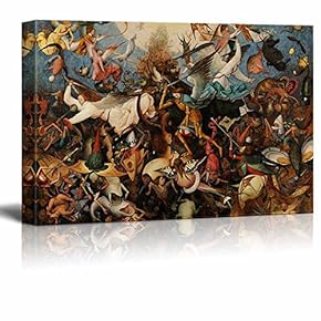 The Fall of The Rebel Angels by Pieter Brueghel The Elder - Canvas Print Wall Art Famous Painting Reproduction - 12" x 18"