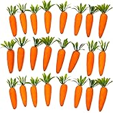 Art&Beauty 24pcs Artificial Carrots Mini Simulation Carrots Realistic Fake Carrot Lifelike Simulation Vegetables for Home Farm Party Table DIY Crafts Decorations