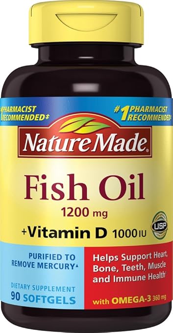 Amazoncom Nature Made Fish Oil And Vitamin D 1000iu Liquid