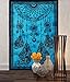Aakriti Gallery Tapestry Single Turquoise Dream Catcher Hippie Mandal Wall Hanging Art Decor Mandala Tapestries Hippie Dorm 84X55 inches (Turquoise)