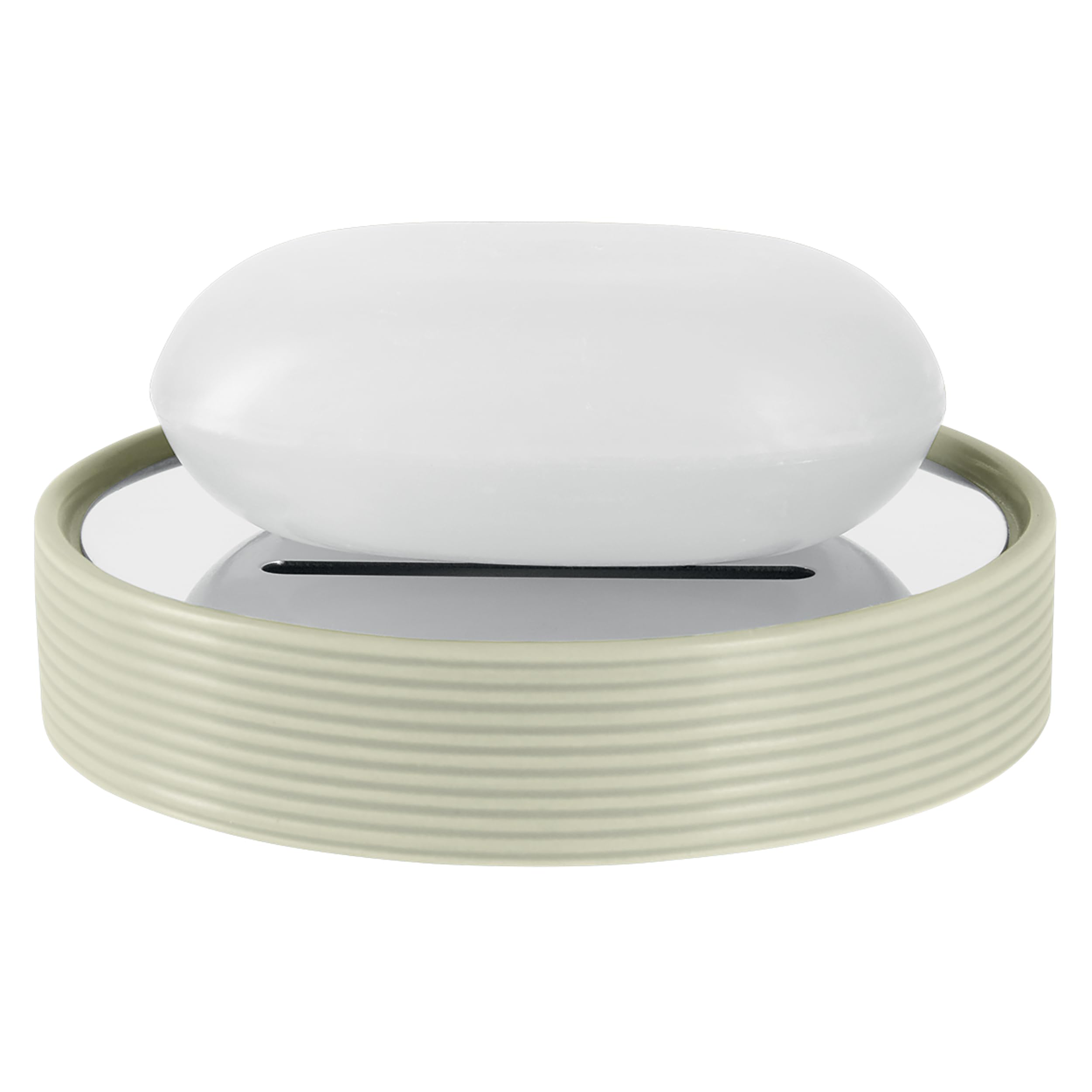 Spirella Tube Ribbed Soap Dish, Stone