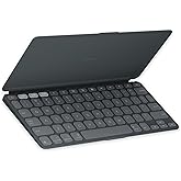 Logitech Keys-to-GO 2 Portable Wireless Keyboard with Built-in Cover, Slim and Compact Bluetooth Keyboard for iPad, iPhone, Mac, and Apple TV, Easily Switch with Devices - Graphite