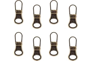 8pcs Zipper Pull Replacement, Zipper Pullers Detachable Zipper Tab Repair Handle Mend Fixer Zip Head Metal Pull Cord Extender
