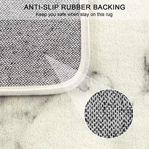 image for Uphome Marble Bathroom Rugs Luxury Velvet Bath Mat 20x31 inch Non-Slip