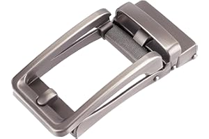 NICENEEDED Ratchet Belt Buckle, Automatic Belt Buckle Replacement, Decorative Click Buckle for Men Ratchet Belt Buckle Slide 
