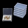 Playing Card Deck Cases 6pcs Plastic Empty Playing Card Box Holder Storage Case Organizer Snap Closed, Suitable for 3.5X2.5 inch Game Gard (NO Cards)