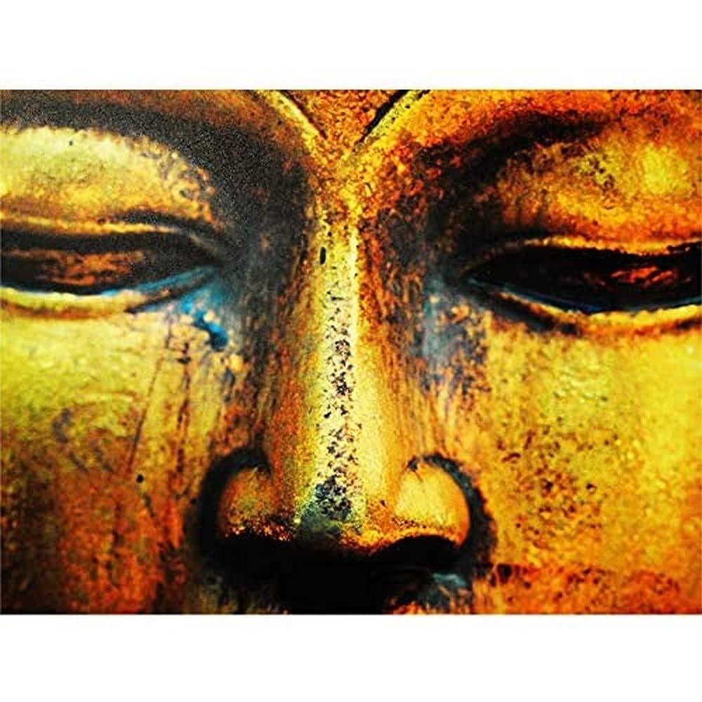 Buddha Statue Head Face Canvas Wall Art Print
