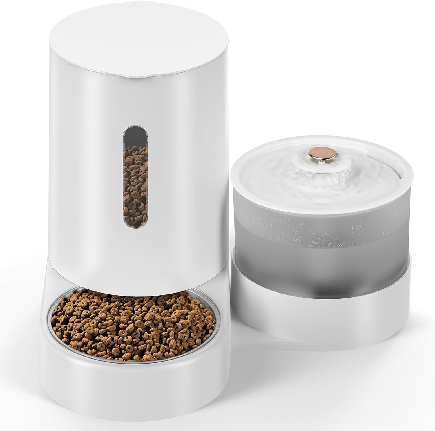 Photo 1 of ** DIRTY NEEDS TO BE CLEANED ** Automatic Cat Feeder,2 in 1 Gravity Cat Feeder and Water Dispenser Set, Large Capacity for Small Medium Cats and Kitten