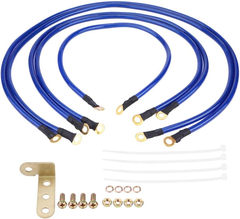GOTOTOP Car Ground Wire,Universal Blue 5 Cooper Engine