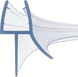 HNNHOME 870mm Pre-Curve Bath Shower Seal Strip for 4-6mm Curved Glass view 1