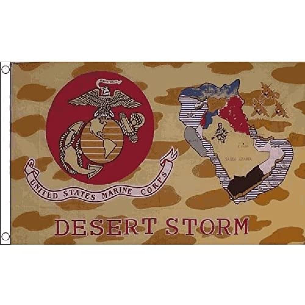 AZ FLAG - Us Mc Desert Storm Flag - 3x5 Ft - 100D Polyester American Army Banner with Two Metal Grommets - Fade Resistant - Vivid Colors - 3' x 5' Feet - 150x90 Cm