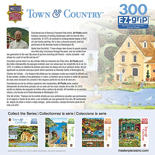 MasterPieces Town & Country The White Duck Inn - Inn with Pond Large 300 Piece EZ Grip Jigsaw Puzzle by Art Poulin