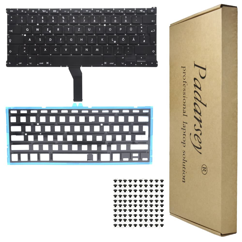 Pardarsey Laptop Keyboard Notebook Keyboard German QWERTZ DE for MacBook Air 13 Inch A1369 A1466 MC965LL MC966LL EMC 2559 MD231LL/A MD760LL/A Series 2011 2012 2013 2014 2015 with Backlight