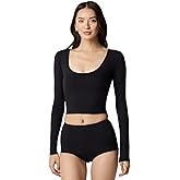 florence by mills womens Power Mesh Plunge Long Sleeve