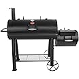 Char-Griller® Competition Pro® Barrel Grill and Offset Smoker, Includes Side Fire Box for Texas-Style Offset Smoking, Metal Cooking Grates, 1,010 Cooking Square Inches in Black, Model 2823 in Black