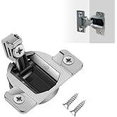 110-Degree Cabinet Door Hinges - Replacement for Blum Compact 33 Self-Closing Hinges, Adjustable Screw-On Design for Open-Side/Standard Cabinets, Soft-Close Durable Steel (Sliver, 2 Pack)