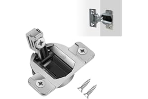 TOYVARNIX 110-Degree Cabinet Door Hinges - Replacement for Blum Compact 33 Self-Closing Hinges, Adjustable Screw-On Design for Open-Side/Standard Cabinets, Soft-Close Durable Steel (Sliver, 2 Pack)