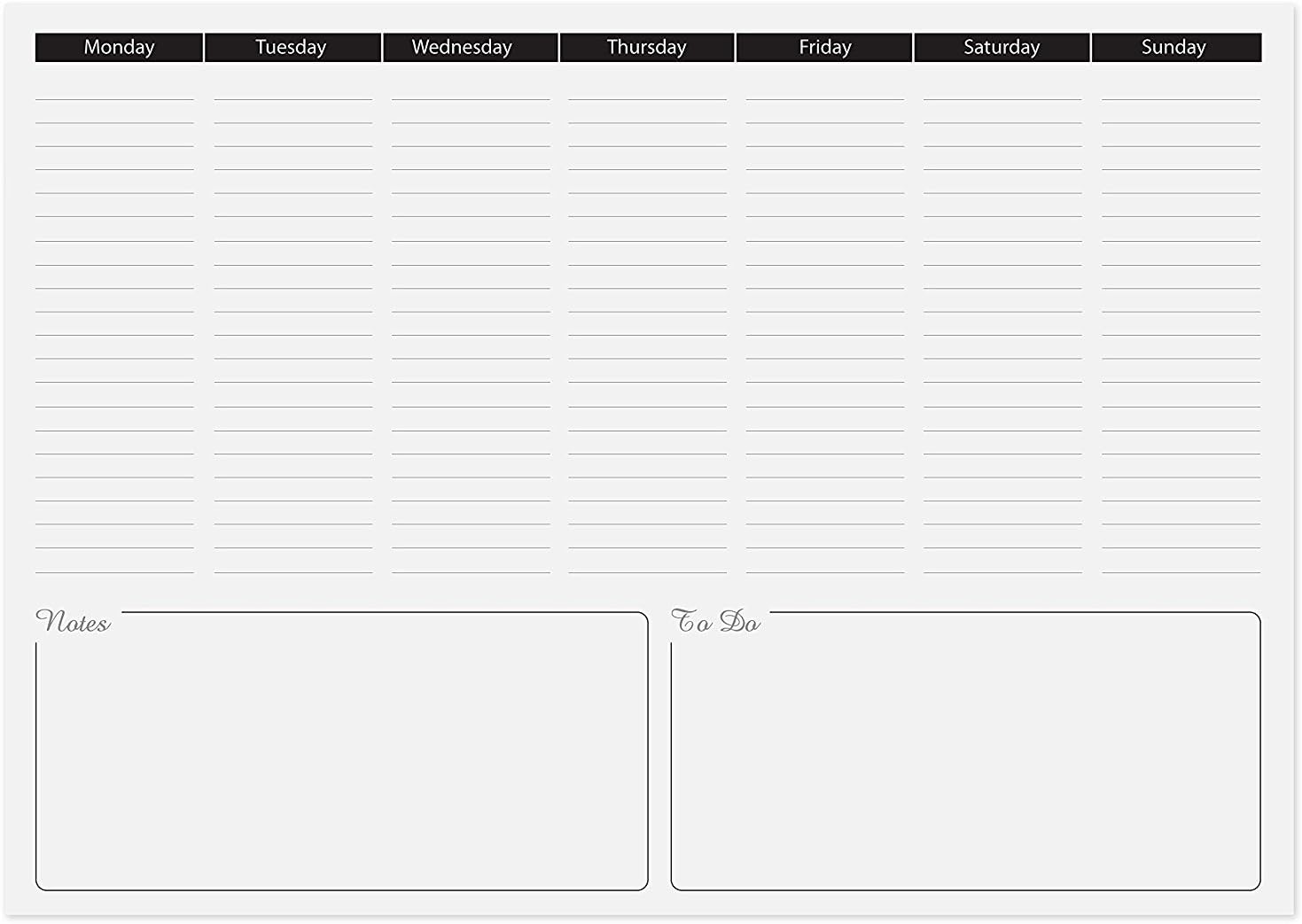 Desk pad Jotter, (11.69 x 16.53) with Daily Planner, Days of The Week and Notes Section : Office Products