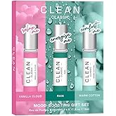 CLEAN CLASSIC Fragrance Discovery Gift Set, Travel Mini Size, Layerable Perfume for Everyday Wear, Long Lasting, Vegan, Phthalate-Free & Paraben-Free