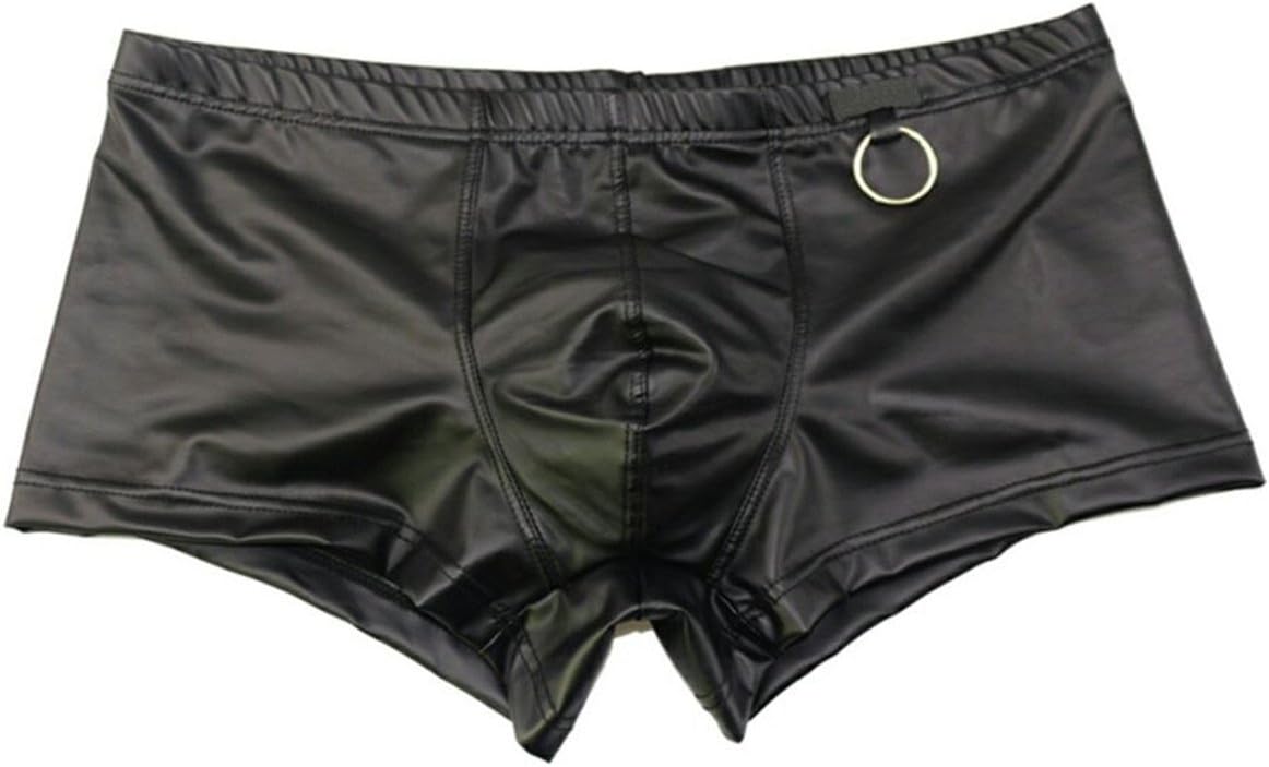 Shengding Mens Underwear Briefs Patent Leather