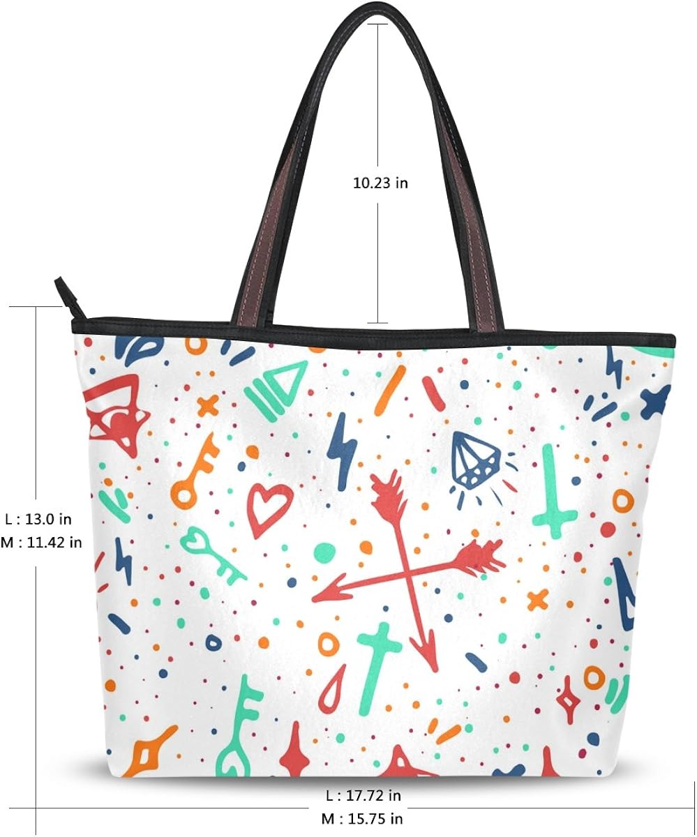 Amazon Com Wihve Women S Shoulder Bag Satchel Handbags Graffiti Point Heart Travel Tote Purse Shoes