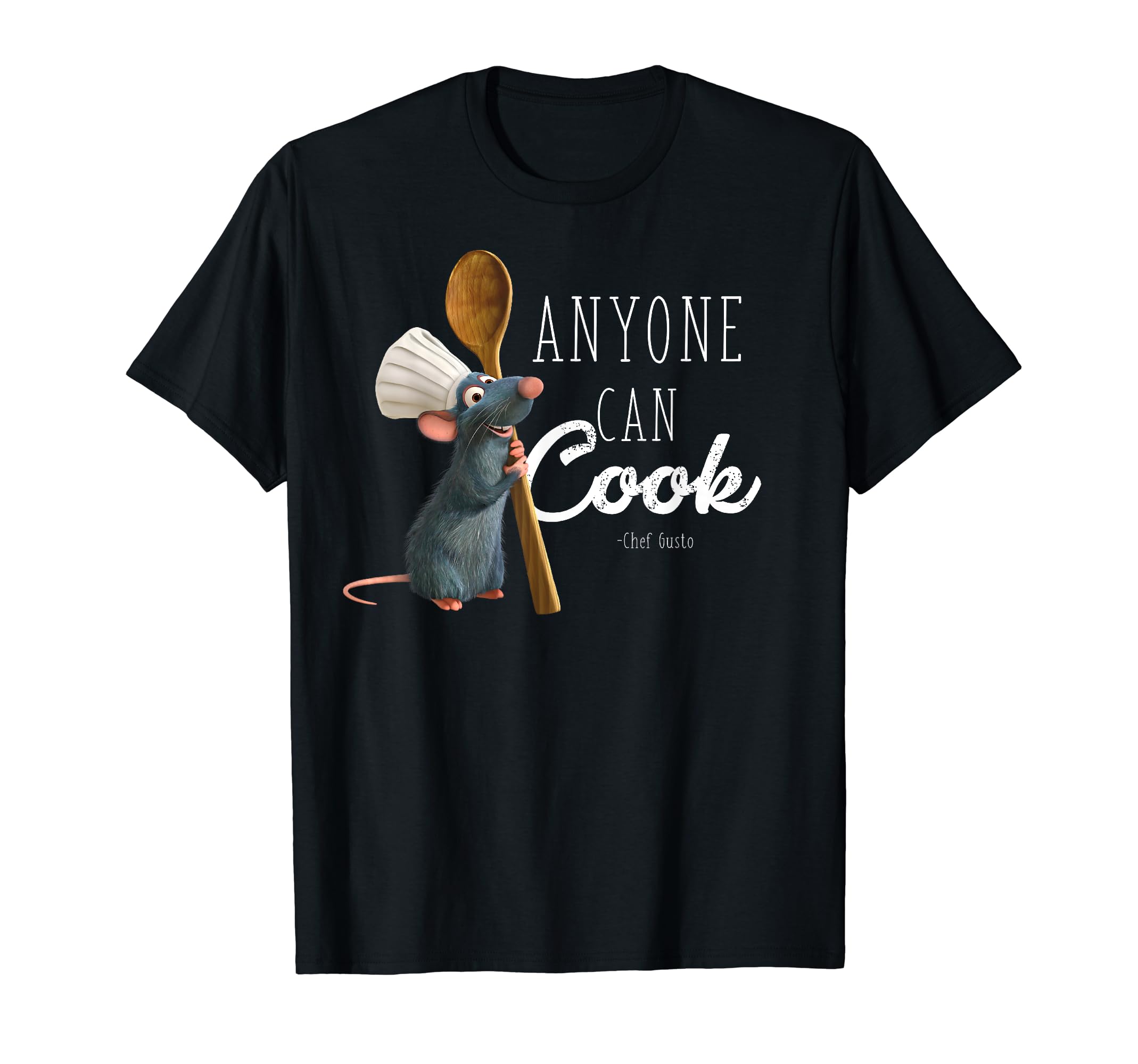 Ratatouille Remy 'Anyone Can Cook' quote T-shirt on Amazon