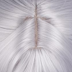 Long Silver Anime Wig Genshin Impact Shen He
