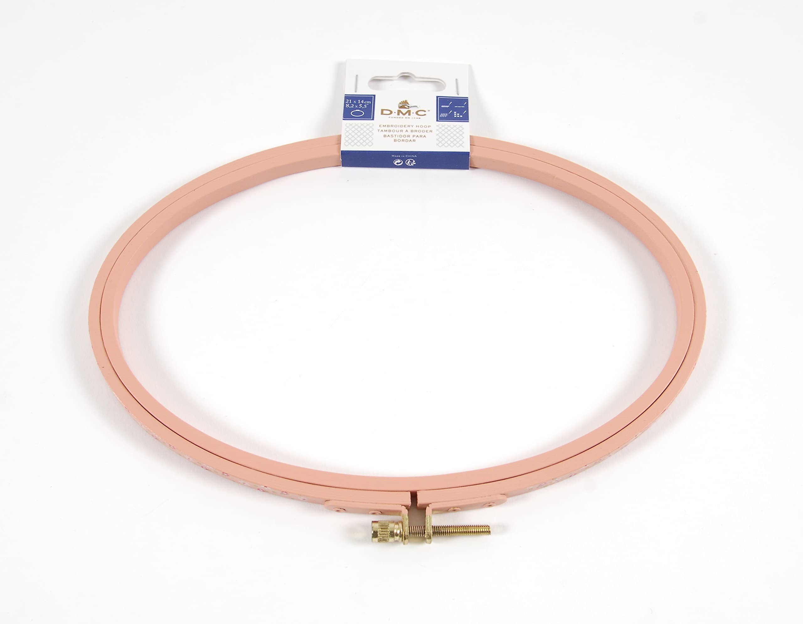 DMC MP002/210 Orange Oval Embroidery Drums, Wood, 14 x 1.5 x 21 cm