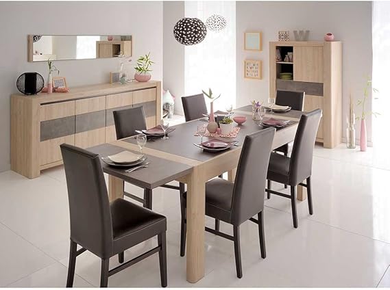 Pharao24 Esszimmer Einrichtung in Eiche Dekor modern (11-teilig