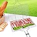 Yeeteching BBQ Grill Basket,430 Durable Food Grade Stainless Steel Fish Grilling Basket with Removable Handle for Fish Vegetable Steak Shrimp
