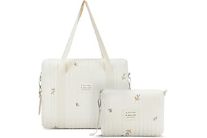 Paterr 2 Pcs Diaper Bag Tote for Women Tote Diaper Bag Multifunction Multisize Maternity Bag Quilted Cotton Cute Diaper Bag