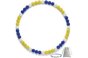 LMUWECNO Men's Beaded Baseball Necklace, Bling Ice Collection, 16”-20” Inches, Ideal for Baseball Teams and Enthusiasts
