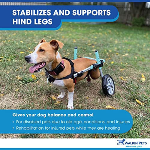 Walkin' Wheels Small Dog Wheelchair, Lightweight Dog Wheelchair For Back Legs, 1525 Lbs, For 9
