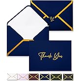 Mr. Pen- Blank Thank You Cards with Envelopes, 20 Pack, 4x6, Gold Foil Thank You Notes with Envelopes, Navy Blue Wedding Thank You Cards Wedding, Thank You Note Cards, Baby Shower Thank You Cards