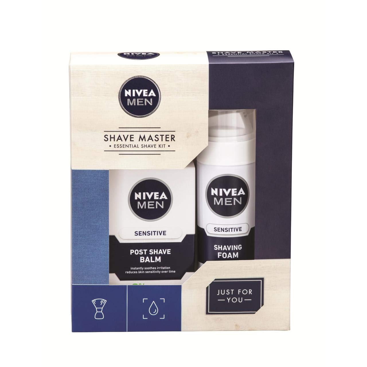 Nivea Men Sensitive Gift Set with Shaving Foam and Post Shave Balm