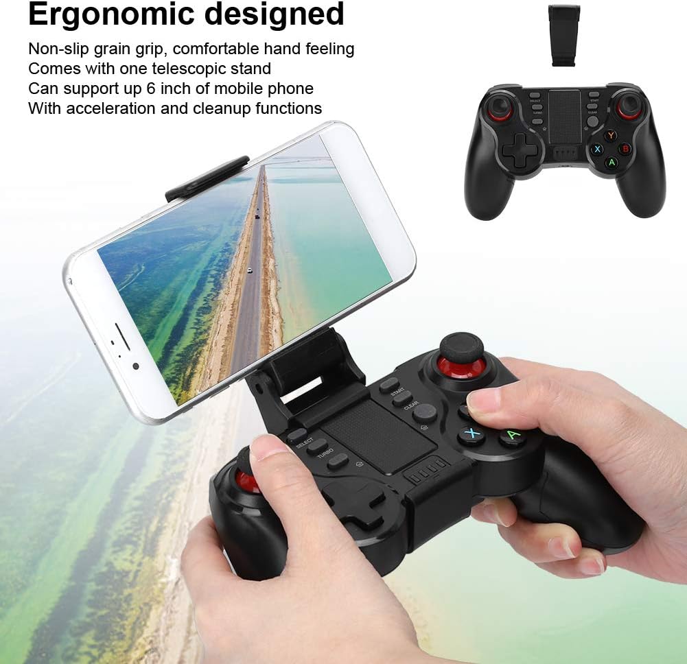 Mobile Game Controller, Wireless Bluetooth 4.0 Gamepad with Phone Clip ...