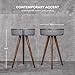 Sierra Modern Home Studio Smart Table with Built in 360° Bluetooth Speaker and Wireless Qi Charger, Dark Oak Wood