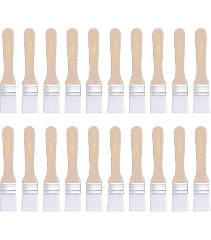 Thinp 10 Pack 1 Inch Paint Brush,Paint Brush Set Disposable Paint Brushes Small Paint Brush Chip Paint Brushes Flat Natural Bristle Wooden Handle Paintbrush For Home Diy Woodwork Wall Edging Corner